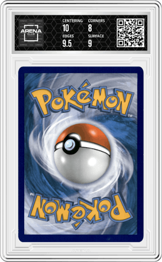 Latios EX from the 2015 Pokemon XY set graded by Arena Club and given an overall grade of 8.5.