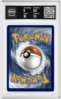 Genesect V from the 2021 Pokemon SWSH set graded by Arena Club and given an overall grade of 8.