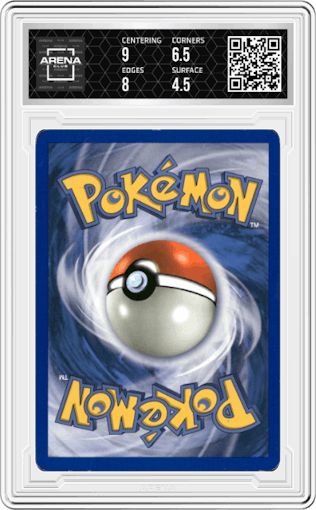 Scyther ex from the 2003 Pokemon EX set graded by Arena Club and given an overall grade of 5.