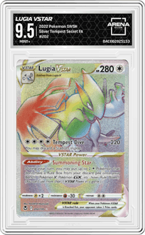 Lugia VSTAR from the 2022 Pokemon SWSH set graded by Arena Club and given an overall grade of 9.5.