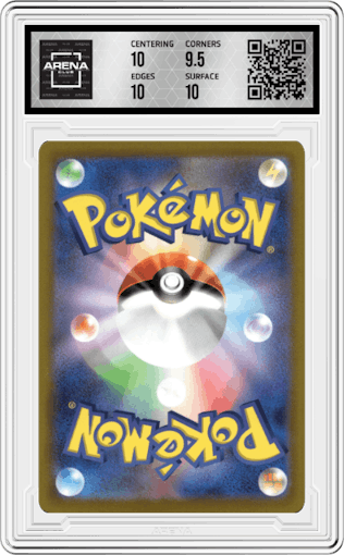 Charizard VSTAR from the 2021 Pokemon SWSH JPN set graded by Arena Club and given an overall grade of 10.