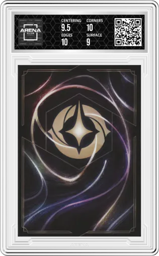 Te Ka from the 2023 Disney Lorcana set featuring a Legendary Foil parallel graded by Arena Club and given an overall grade of 9.5.