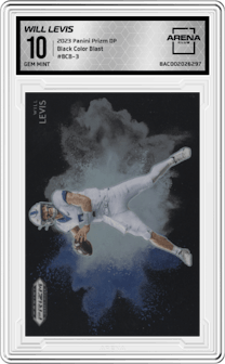 Will Levis from the 2023 Panini Prizm Draft Picks set graded by Arena Club and given an overall grade of 10.