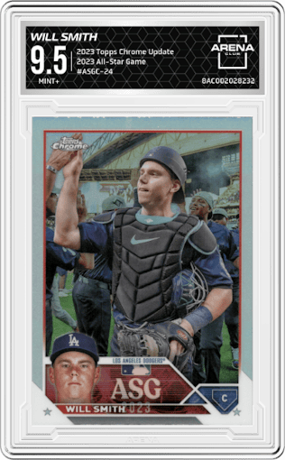 Will Smith from the 2023 Topps Chrome Update set graded by Arena Club and given an overall grade of 9.5.
