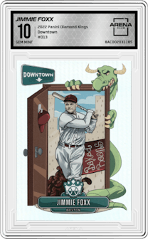 Jimmie Foxx from the 2022 Panini Diamond Kings set graded by Arena Club and given an overall grade of 10.