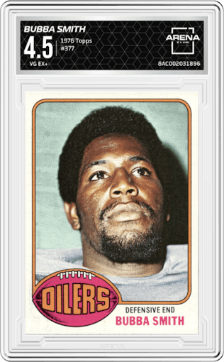 Bubba Smith from the 1976 Topps set graded by Arena Club and given an overall grade of 4.5.