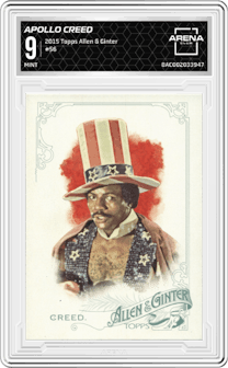 Apollo Creed from the 2015 Topps Allen & Ginter set graded by Arena Club and given an overall grade of 9.