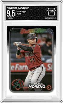 Gabriel Moreno from the 2024 Topps  set graded by Arena Club and given an overall grade of 9.5.