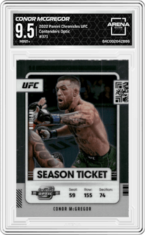 Conor McGregor from the 2022 Panini Chronicles UFC set graded by Arena Club and given an overall grade of 9.5.