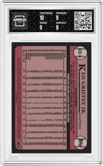 Ken Griffey Jr. from the 2024 Topps  set graded by Arena Club and given an overall grade of 9.5.
