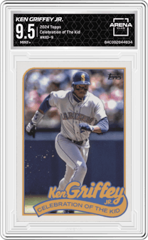 Ken Griffey Jr. from the 2024 Topps  set graded by Arena Club and given an overall grade of 9.5.