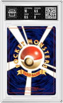 Kabutops from the 1997 Pokemon JPN set graded by Arena Club and given an overall grade of 7.