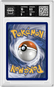 Charizard from the 2016 Pokemon XY set graded by Arena Club and given an overall grade of 9.