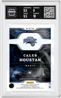 Caleb Houstan from the 2022-23 Panini Origins set graded by Arena Club and given an overall grade of 9.5.