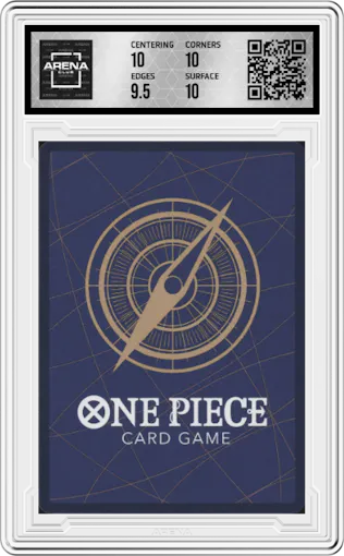 Baccarat from the 2024 One Piece JPN set graded by Arena Club and given an overall grade of 10.