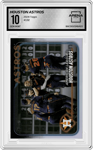 Houston Astros from the 2024 Topps  set graded by Arena Club and given an overall grade of 10.