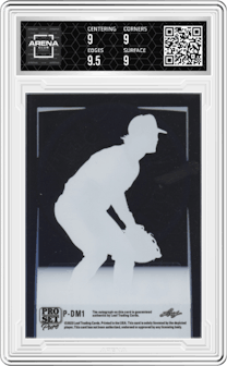 Don Mattingly from the 2023 Pro Set Pure Multi-Sport set featuring a Magenta Spectrum  parallel graded by Arena Club and given an overall grade of 9.