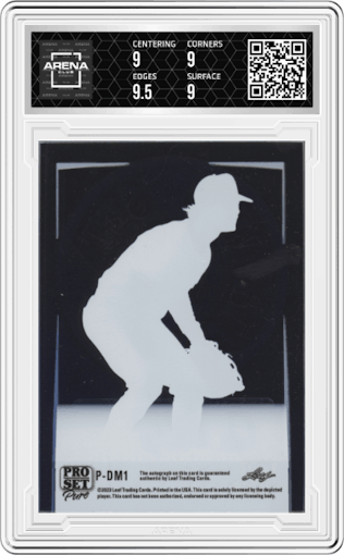Don Mattingly from the 2023 Pro Set Pure Multi-Sport set featuring a Magenta Spectrum  parallel graded by Arena Club and given an overall grade of 9.