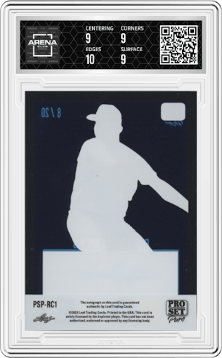 Roger Clemens from the 2023 Leaf Pro Set Pure set graded by Arena Club and given an overall grade of 9.5.