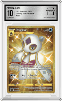 Froslass  from the 2021 Pokemon SWSH set graded by Arena Club and given an overall grade of 10.
