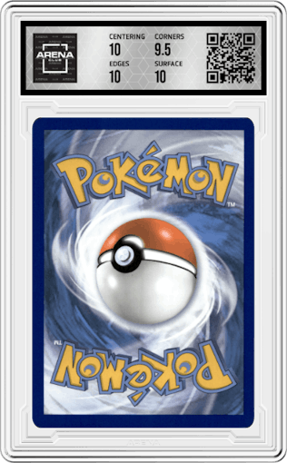 Orbeetle from the 2021 Pokemon SWSH set graded by Arena Club and given an overall grade of 10.