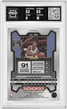 Ja Morant from the 2023-24 Panini Prizm Monopoly set featuring a Red Monopoly Symbols Prizm parallel graded by Arena Club and given an overall grade of 9.5.