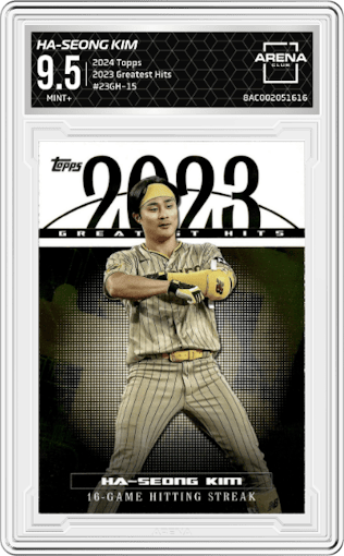 Ha-Seong Kim from the 2024 Topps  set graded by Arena Club and given an overall grade of 9.5.