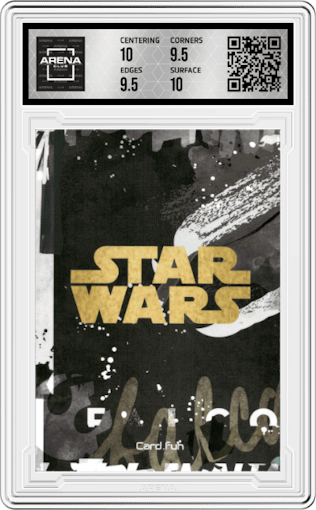 Wookiee from the 2023 Card.Fun Star Wars Global Art Series set featuring a Punk Rock parallel graded by Arena Club and given an overall grade of 10.