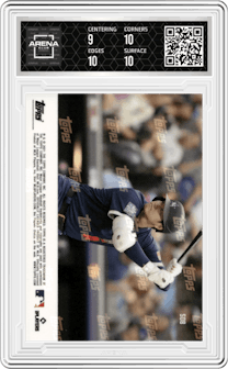 Shohei Ohtani from the 2021 Topps Now set graded by Arena Club and given an overall grade of 9.5.