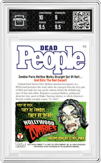 Paris Hellton from the  2007 Topps Hollywood Zombies set graded by Arena Club and given an overall grade of 9.5.