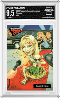 Paris Hellton from the  2007 Topps Hollywood Zombies set graded by Arena Club and given an overall grade of 9.5.