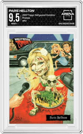 Paris Hellton from the  2007 Topps Hollywood Zombies set graded by Arena Club and given an overall grade of 9.5.