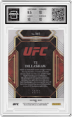 TJ Dillashaw from the 2022 Panini Select UFC  set featuring a Tie-Dye parallel graded by Arena Club and given an overall grade of 10.