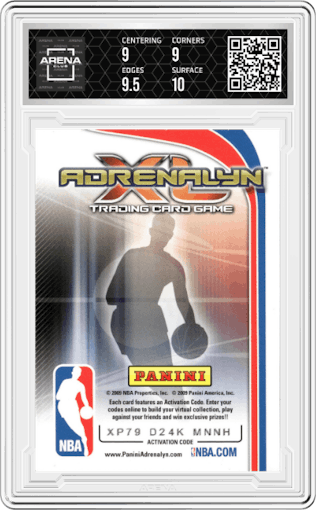 James Harden from the 2009-10 Panini Adrenalyn XL set graded by Arena Club and given an overall grade of 9.5.