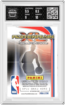 James Harden from the 2009-10 Panini Adrenalyn XL set graded by Arena Club and given an overall grade of 9.