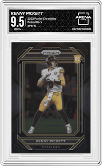 Kenny Pickett from the 2022 Panini Chronicles set graded by Arena Club and given an overall grade of 9.5.
