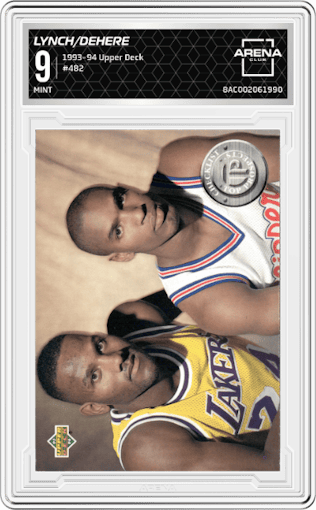George Lynch/Terry Dehere from the 1993-94 Upper Deck  set graded by Arena Club and given an overall grade of 9.