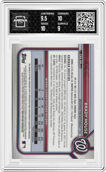 Brady House from the 2022 Bowman Chrome set graded by Arena Club and given an overall grade of 9.5.