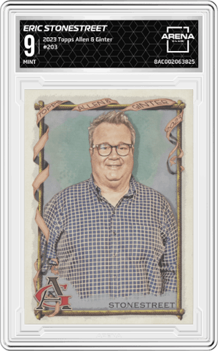 Eric Stonestreet from the 2023 Topps Allen & Ginter set graded by Arena Club and given an overall grade of 9.