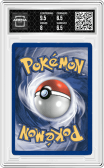 Lt. Surge's Magneton from the 2000 Pokemon GH set graded by Arena Club and given an overall grade of 7.