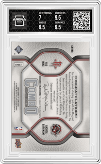 Yao Ming/Andrea Bargnani from the 2009-10 SP Game Used set graded by Arena Club and given an overall grade of 7.5.