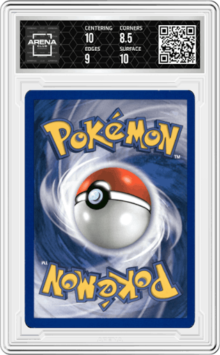 Bulbasaur from the 2000 Pokemon set graded by Arena Club and given an overall grade of 9.