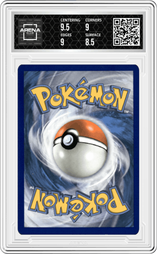 Jolteon EX from the 2017 Pokemon S&M set graded by Arena Club and given an overall grade of 9.