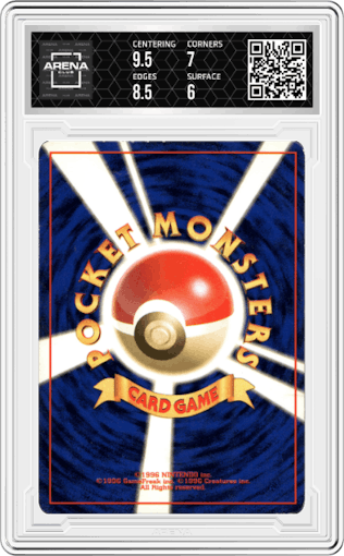 Misty's Tears from the 1998 Pokemon JPN set graded by Arena Club and given an overall grade of 6.5.