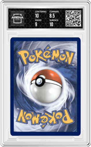Zekrom from the 2021 Pokemon SWSH set graded by Arena Club and given an overall grade of 9.