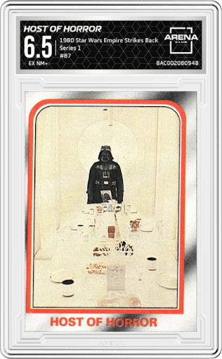 Host of Horror from the 1980 Topps Star Wars Empire Strikes Back set graded by Arena Club and given an overall grade of 6.5.