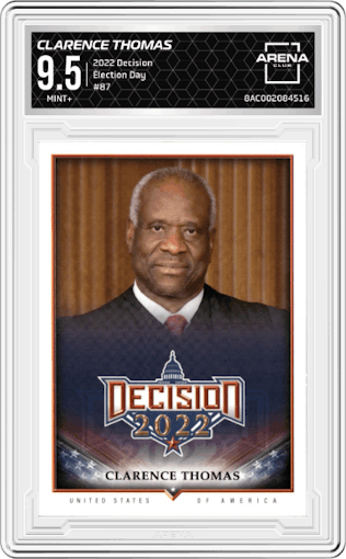 Clarence Thomas from the 2022 Decision set graded by Arena Club and given an overall grade of 9.5.