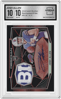 Josh Allen from the 2018 Panini Obsidian set featuring a Electric Etch Red parallel graded by Arena Club and given an overall grade of 10.
