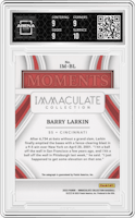 Barry Larkin from the 2023 Panini Immaculate Collection set graded by Arena Club and given an overall grade of 9.5.