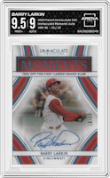 Barry Larkin from the 2023 Panini Immaculate Collection set graded by Arena Club and given an overall grade of 9.5.